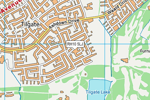 RH10 5LJ map - OS VectorMap District (Ordnance Survey) RH10 5LJ map - OS VectorMap District (Ordnance Survey)