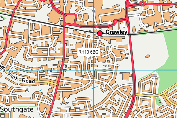 RH10 6BG map - OS VectorMap District (Ordnance Survey) RH10 6BG map - OS VectorMap District (Ordnance Survey)