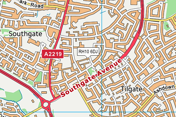RH10 6DJ map - OS VectorMap District (Ordnance Survey) RH10 6DJ map - OS VectorMap District (Ordnance Survey)