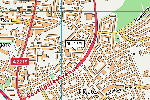 RH10 6EH map - OS VectorMap District (Ordnance Survey) RH10 6EH map - OS VectorMap District (Ordnance Survey)