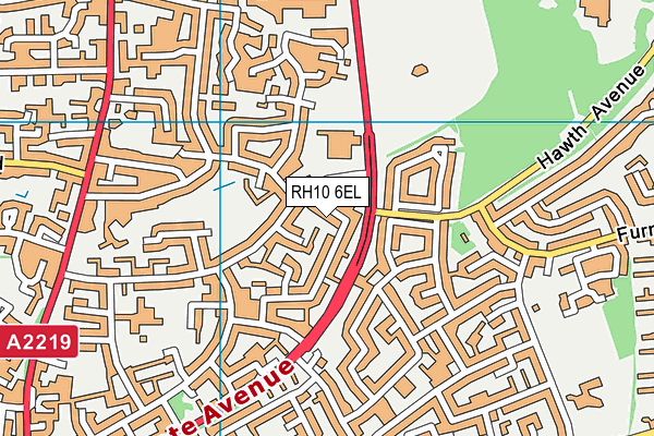 RH10 6EL map - OS VectorMap District (Ordnance Survey) RH10 6EL map - OS VectorMap District (Ordnance Survey)