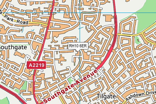 RH10 6ER map - OS VectorMap District (Ordnance Survey) RH10 6ER map - OS VectorMap District (Ordnance Survey)