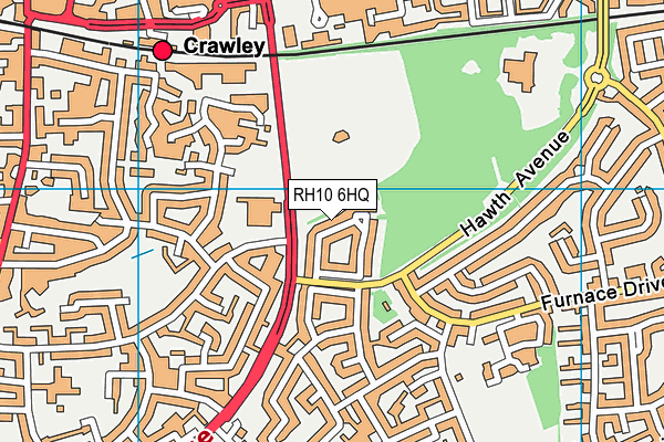RH10 6HQ map - OS VectorMap District (Ordnance Survey) RH10 6HQ map - OS VectorMap District (Ordnance Survey)
