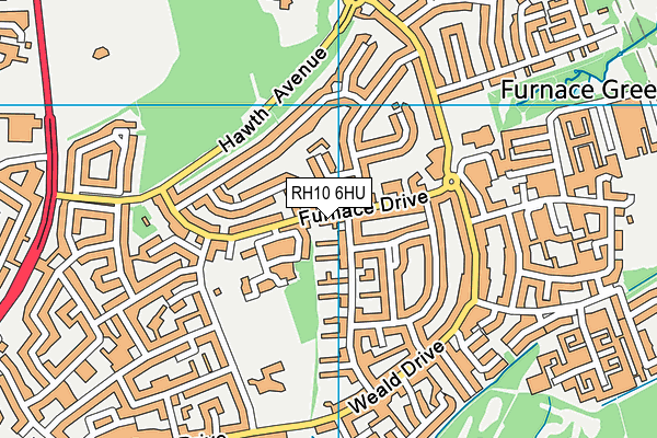RH10 6HU map - OS VectorMap District (Ordnance Survey) RH10 6HU map - OS VectorMap District (Ordnance Survey)