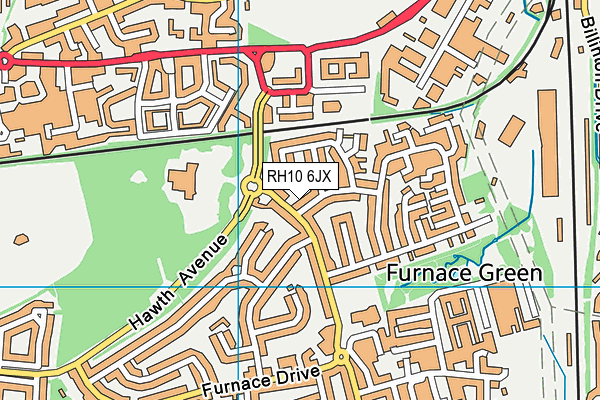 RH10 6JX map - OS VectorMap District (Ordnance Survey) RH10 6JX map - OS VectorMap District (Ordnance Survey)