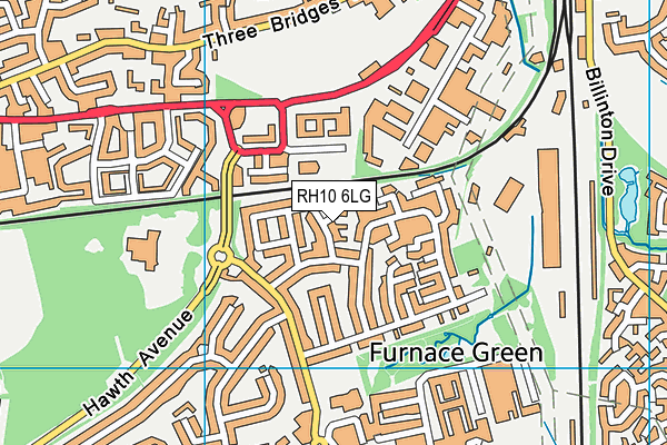 RH10 6LG map - OS VectorMap District (Ordnance Survey) RH10 6LG map - OS VectorMap District (Ordnance Survey)