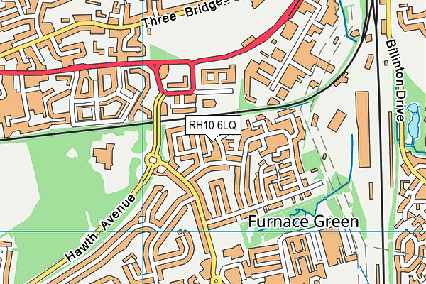 RH10 6LQ map - OS VectorMap District (Ordnance Survey) RH10 6LQ map - OS VectorMap District (Ordnance Survey)