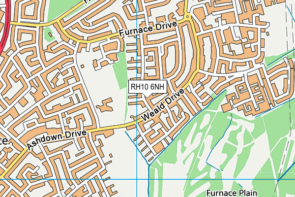 RH10 6NH map - OS VectorMap District (Ordnance Survey) RH10 6NH map - OS VectorMap District (Ordnance Survey)