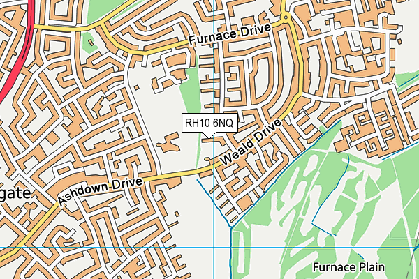 RH10 6NQ map - OS VectorMap District (Ordnance Survey) RH10 6NQ map - OS VectorMap District (Ordnance Survey)