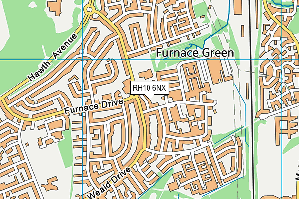 RH10 6NX map - OS VectorMap District (Ordnance Survey) RH10 6NX map - OS VectorMap District (Ordnance Survey)