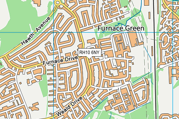 RH10 6NY map - OS VectorMap District (Ordnance Survey) RH10 6NY map - OS VectorMap District (Ordnance Survey)