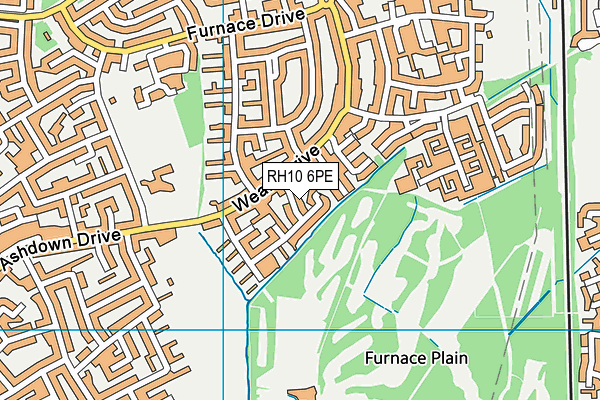 RH10 6PE map - OS VectorMap District (Ordnance Survey) RH10 6PE map - OS VectorMap District (Ordnance Survey)