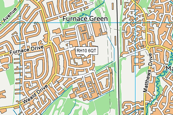 RH10 6QT map - OS VectorMap District (Ordnance Survey) RH10 6QT map - OS VectorMap District (Ordnance Survey)