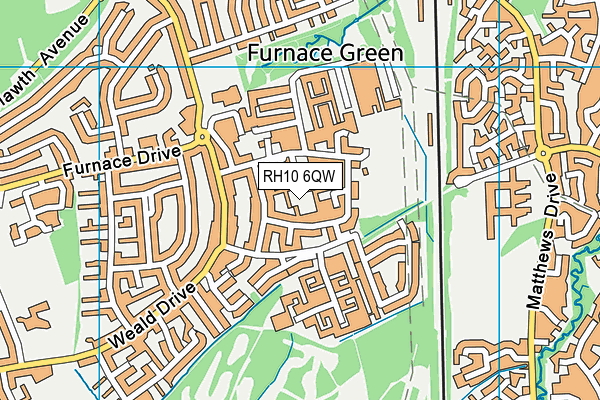 RH10 6QW map - OS VectorMap District (Ordnance Survey) RH10 6QW map - OS VectorMap District (Ordnance Survey)