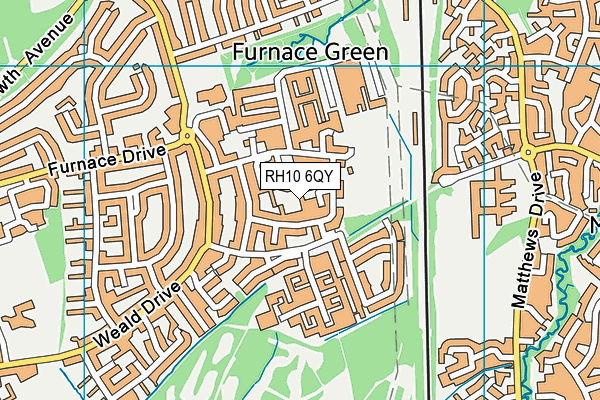 RH10 6QY map - OS VectorMap District (Ordnance Survey) RH10 6QY map - OS VectorMap District (Ordnance Survey)
