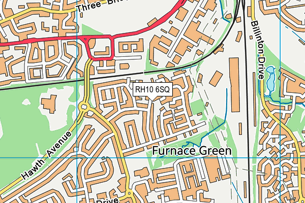 RH10 6SQ map - OS VectorMap District (Ordnance Survey) RH10 6SQ map - OS VectorMap District (Ordnance Survey)