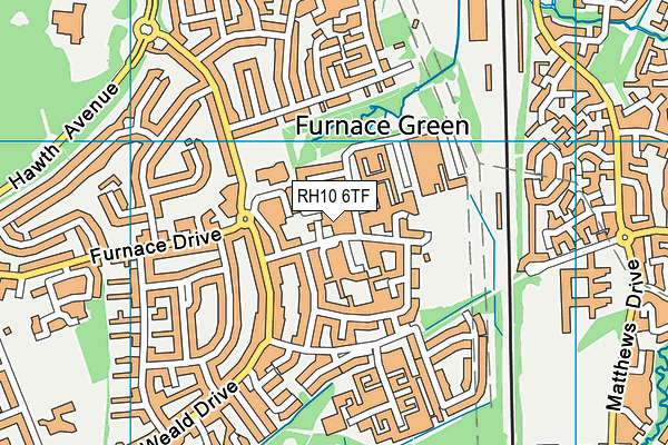 RH10 6TF map - OS VectorMap District (Ordnance Survey) RH10 6TF map - OS VectorMap District (Ordnance Survey)