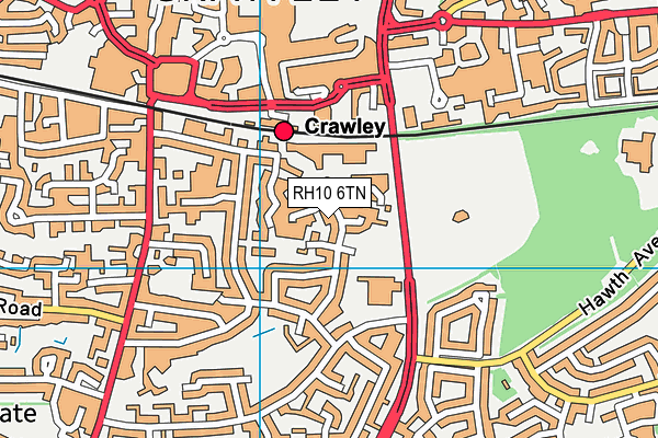 RH10 6TN map - OS VectorMap District (Ordnance Survey) RH10 6TN map - OS VectorMap District (Ordnance Survey)
