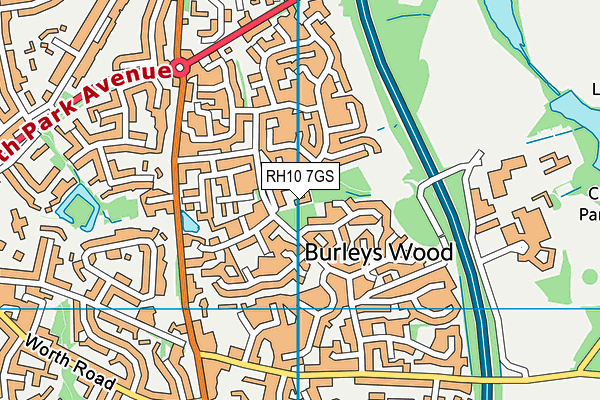 RH10 7GS map - OS VectorMap District (Ordnance Survey) RH10 7GS map - OS VectorMap District (Ordnance Survey)