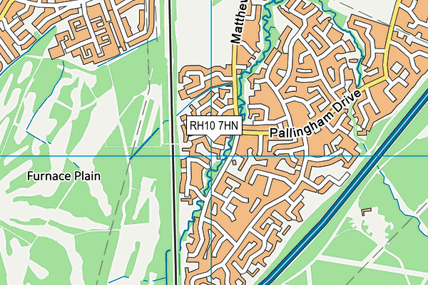 RH10 7HN map - OS VectorMap District (Ordnance Survey) RH10 7HN map - OS VectorMap District (Ordnance Survey)