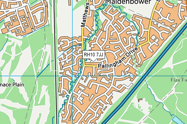 RH10 7JJ map - OS VectorMap District (Ordnance Survey) RH10 7JJ map - OS VectorMap District (Ordnance Survey)