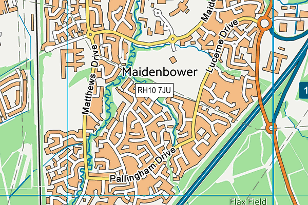 RH10 7JU map - OS VectorMap District (Ordnance Survey) RH10 7JU map - OS VectorMap District (Ordnance Survey)