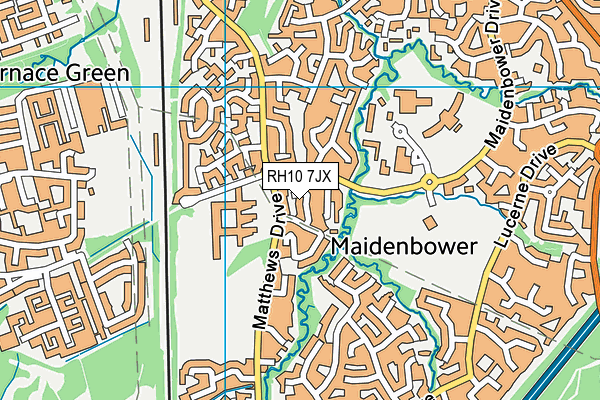 RH10 7JX map - OS VectorMap District (Ordnance Survey) RH10 7JX map - OS VectorMap District (Ordnance Survey)