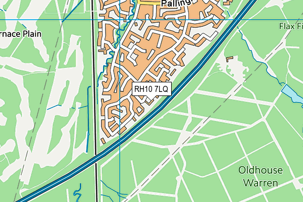 RH10 7LQ map - OS VectorMap District (Ordnance Survey) RH10 7LQ map - OS VectorMap District (Ordnance Survey)