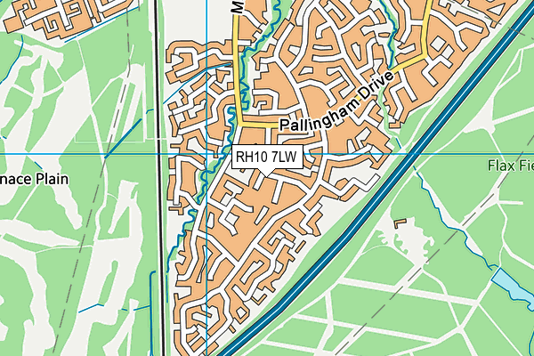RH10 7LW map - OS VectorMap District (Ordnance Survey) RH10 7LW map - OS VectorMap District (Ordnance Survey)