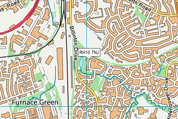 RH10 7NJ map - OS VectorMap District (Ordnance Survey) RH10 7NJ map - OS VectorMap District (Ordnance Survey)