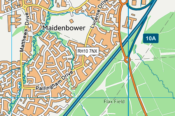 RH10 7NX map - OS VectorMap District (Ordnance Survey) RH10 7NX map - OS VectorMap District (Ordnance Survey)