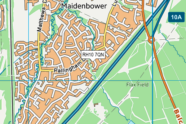 RH10 7QN map - OS VectorMap District (Ordnance Survey) RH10 7QN map - OS VectorMap District (Ordnance Survey)