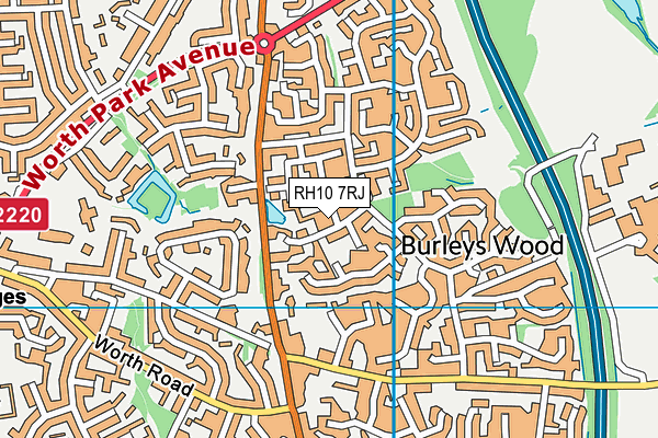 RH10 7RJ map - OS VectorMap District (Ordnance Survey) RH10 7RJ map - OS VectorMap District (Ordnance Survey)