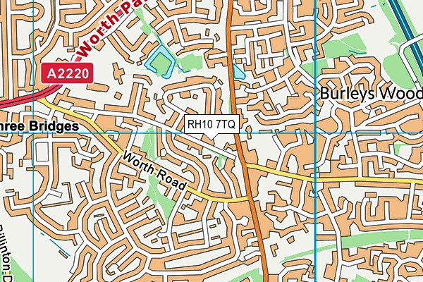 RH10 7TQ map - OS VectorMap District (Ordnance Survey) RH10 7TQ map - OS VectorMap District (Ordnance Survey)
