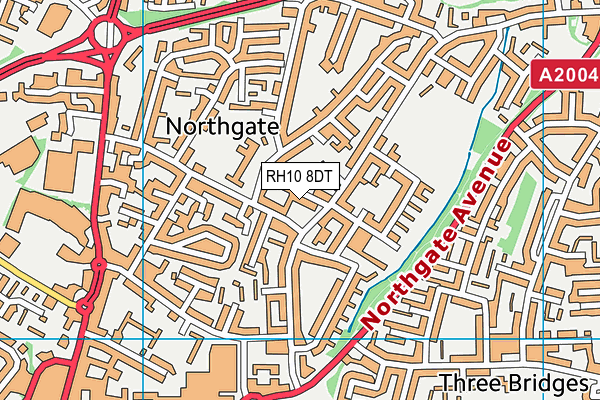 RH10 8DT map - OS VectorMap District (Ordnance Survey) RH10 8DT map - OS VectorMap District (Ordnance Survey)