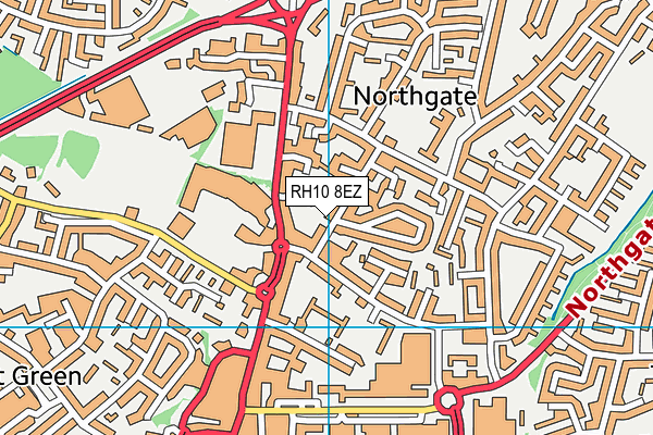 RH10 8EZ map - OS VectorMap District (Ordnance Survey) RH10 8EZ map - OS VectorMap District (Ordnance Survey)