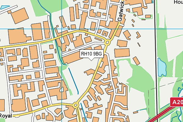 RH10 9BG map - OS VectorMap District (Ordnance Survey) RH10 9BG map - OS VectorMap District (Ordnance Survey)