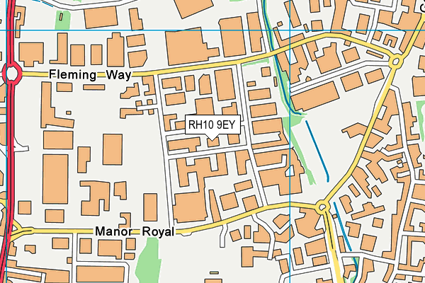 RH10 9EY map - OS VectorMap District (Ordnance Survey) RH10 9EY map - OS VectorMap District (Ordnance Survey)
