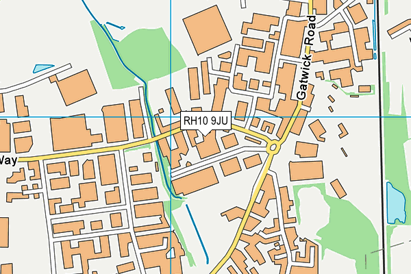 RH10 9JU map - OS VectorMap District (Ordnance Survey) RH10 9JU map - OS VectorMap District (Ordnance Survey)