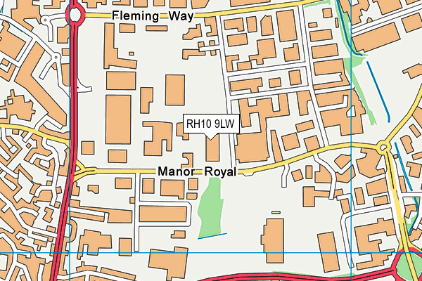 RH10 9LW map - OS VectorMap District (Ordnance Survey) RH10 9LW map - OS VectorMap District (Ordnance Survey)
