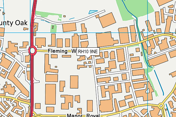 RH10 9NE map - OS VectorMap District (Ordnance Survey) RH10 9NE map - OS VectorMap District (Ordnance Survey)