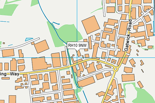 RH10 9NW map - OS VectorMap District (Ordnance Survey) RH10 9NW map - OS VectorMap District (Ordnance Survey)