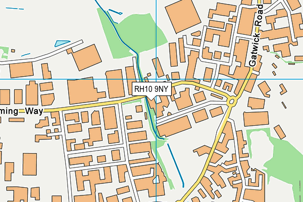 RH10 9NY map - OS VectorMap District (Ordnance Survey) RH10 9NY map - OS VectorMap District (Ordnance Survey)