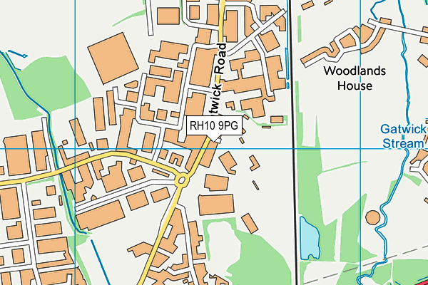 RH10 9PG map - OS VectorMap District (Ordnance Survey) RH10 9PG map - OS VectorMap District (Ordnance Survey)