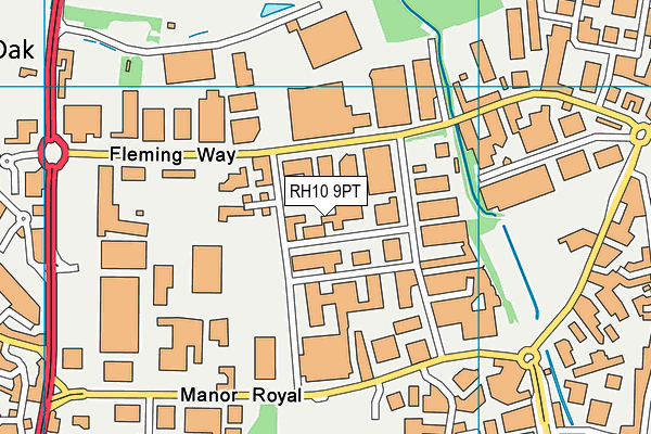 RH10 9PT map - OS VectorMap District (Ordnance Survey) RH10 9PT map - OS VectorMap District (Ordnance Survey)