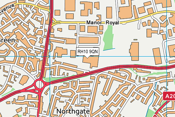RH10 9QN map - OS VectorMap District (Ordnance Survey) RH10 9QN map - OS VectorMap District (Ordnance Survey)