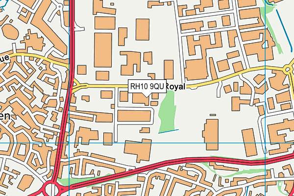 RH10 9QU map - OS VectorMap District (Ordnance Survey) RH10 9QU map - OS VectorMap District (Ordnance Survey)