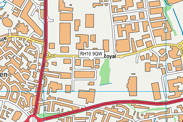 RH10 9QW map - OS VectorMap District (Ordnance Survey) RH10 9QW map - OS VectorMap District (Ordnance Survey)