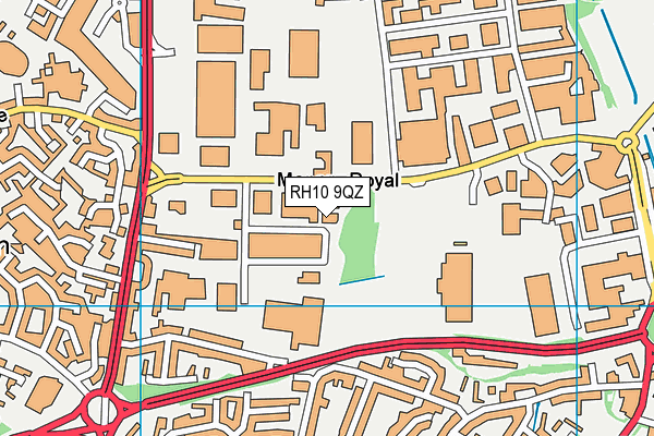 RH10 9QZ map - OS VectorMap District (Ordnance Survey) RH10 9QZ map - OS VectorMap District (Ordnance Survey)