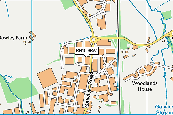 RH10 9RW map - OS VectorMap District (Ordnance Survey) RH10 9RW map - OS VectorMap District (Ordnance Survey)